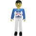 LEGO Man with White Top with Red Stripes Technic Figure