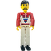 LEGO Man with White Top with Red Vest Technic Figure