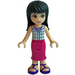 LEGO Maya met Magenta Skirt en Plaid Sleeveless Shirt minifiguur
