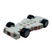 LEGO McDonald&#039;s Racers Chassis with Slicks and Medium Stone Grey Wheels with Rally Fire and Sponsors Sticker (85775)