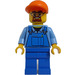 LEGO Monteur in Blauw Overalls Minifiguur