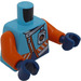 LEGO Medium azuurblauw Arctisch Explorer Piloot Minifiguur Torso (973 / 76382)