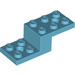 LEGO Azure moyen Support 2 x 5 x 1.3 avec des trous (11215 / 79180)