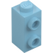 LEGO Medium Azure Klods 1 x 1 x 1.6 med To Side Knops (32952)