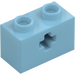 LEGO Mittleres Azure Stein 1 x 2 mit Achsloch (&#039;+&#039; Öffnung und Unterrohr) (31493 / 32064)