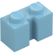 LEGO Medium Azure Klods 1 x 2 med rille (4216)