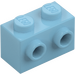 LEGO Medium Azure Kloss 1 x 2 med Knoppar på Ett Sida (11211)