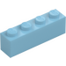 LEGO Medium Azure Brick 1 x 4 (3010)