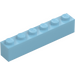 LEGO Medium Azure Brick 1 x 6 (3009)