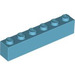 LEGO Azure moyen Brique 1 x 6 (3009)