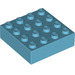 LEGO Azure moyen Brique 4 x 4 avec Aimant (49555)