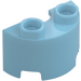 LEGO Medium Azure Cylinder 1 x 2 Halvt (68013)