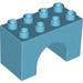 LEGO Medium Azure Duplo Arch Brick 2 x 4 x 2 (11198)