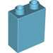 LEGO Medium azuurblauw Duplo Steen 1 x 2 x 2 (4066 / 76371)