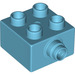 LEGO Azure moyen Duplo Brique 2 x 2 avec Épingle Joint (22881)