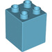 LEGO Medium azuurblauw Duplo Steen 2 x 2 x 2 (31110)