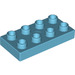 LEGO Medium azuurblauw Duplo Plaat 2 x 4 (4538 / 40666)