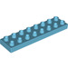 LEGO Medium azuurblauw Duplo Plaat 2 x 8 (44524)