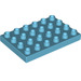 LEGO Medium azuurblauw Duplo Plaat 4 x 6 (25549)