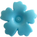 LEGO Medium Azure Flower with Serrated Petals with Small Pin (93080)