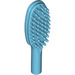 LEGO Medium azuurblauw Hairbrush met kort handvat (10 mm) (3852)