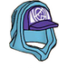 LEGO Medium Azure Hood with Purple Cap (1104)