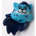 LEGO Medium Azure Leopard Head with Long Dark Blue Hair