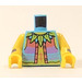 LEGO Medium Azure Minifig Torso Carnival Dancer (973)