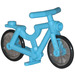 LEGO Medium Azure Minifigure Bicycle with Wheels and Tires
