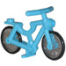 LEGO Azure Moyen Minifigure Bicycle with Wheels and Tires