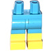 LEGO Mittleres Azure Minifigure Hüften und Beine mit Gelb Boots (21019 / 79690)
