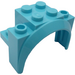 LEGO Medium Azure Mudguard Brick 2 x 4 x 2.3 with Tall Wheel Arch (18974)