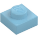 LEGO Medium azuurblauw Plaat 1 x 1 (3024 / 30008)