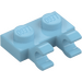 LEGO Medium Azure Plate 1 x 2 with Horizontal Clips (Open &#039;O&#039; Clips) (49563 / 60470)