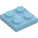 LEGO Medium Azure Plate 2 x 2 (3022)