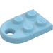 LEGO Medium Azure Plate 2 x 3 with Rounded End and Pin Hole (3176)