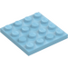 LEGO Medium Azure Plate 4 x 4 (3031)