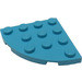 LEGO Mittler Azurblau Platte 4 x 4 Runden Ecke (30565)