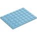 LEGO Medium Azure Plate 6 x 8 (3036)