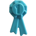 LEGO Celeste medio Rosette Ribbon No. 1 (92355)