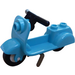 LEGO Medium Azure Scooter with Dark Tan Stand and Black Handlebars