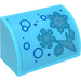 LEGO Azure Moyen Pente 1 x 2 Incurvé avec Ice Crystal et Snowflake - Droite Côté Autocollant (37352)