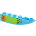 LEGO Medium Azure Slope 1 x 6 Curved Inverted with Flower (Right) Sticker (41763)