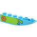 LEGO Azure moyen Pente 1 x 6 Incurvé Inversé avec Fleur (Droite) Autocollant (41763)