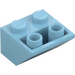 LEGO Medium Azure Backe 2 x 2 (45°) Omvänd med platt mellanlägg under (3660)