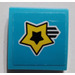LEGO Medium Azure Slope 2 x 2 Curved with Yellow Shooting Star Sticker (15068)