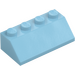 LEGO Medium Azure Slope 2 x 4 (45°) with Rough Surface (3037)