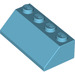 LEGO Medium azuurblauw Helling 2 x 4 (45°) met ruw oppervlak (3037)