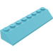 LEGO Medium asurblå Skråning 2 x 8 (45°) (4445)