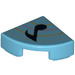 LEGO Azure moyen Tuile 1 x 1 Trimestre Cercle avec Single Musical Note (25269 / 73018)